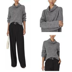 French Cinnection Mersai Cowl Neck Women's Gray Turtleneck Sweater sie L